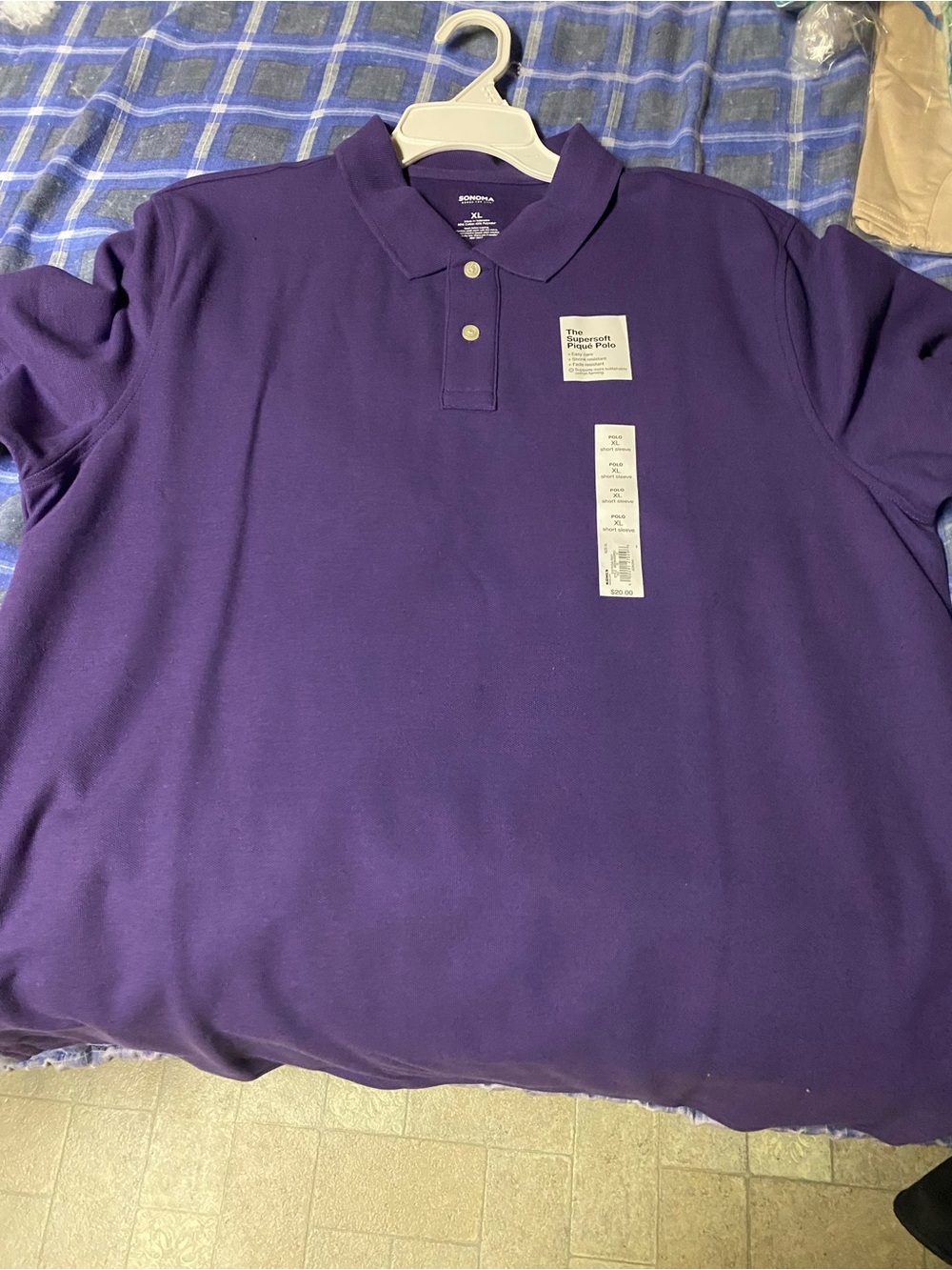 Sonoma Purple Men's Polo Shirt - Short Sleeve